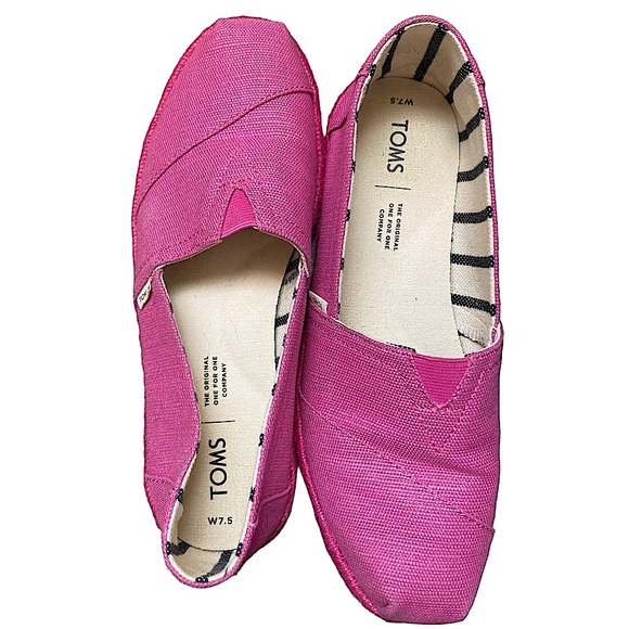 Women’s Tom’s Size 7.5 Red Plum Canvas Alpargata  Espadrilles - Picture 4 of 5